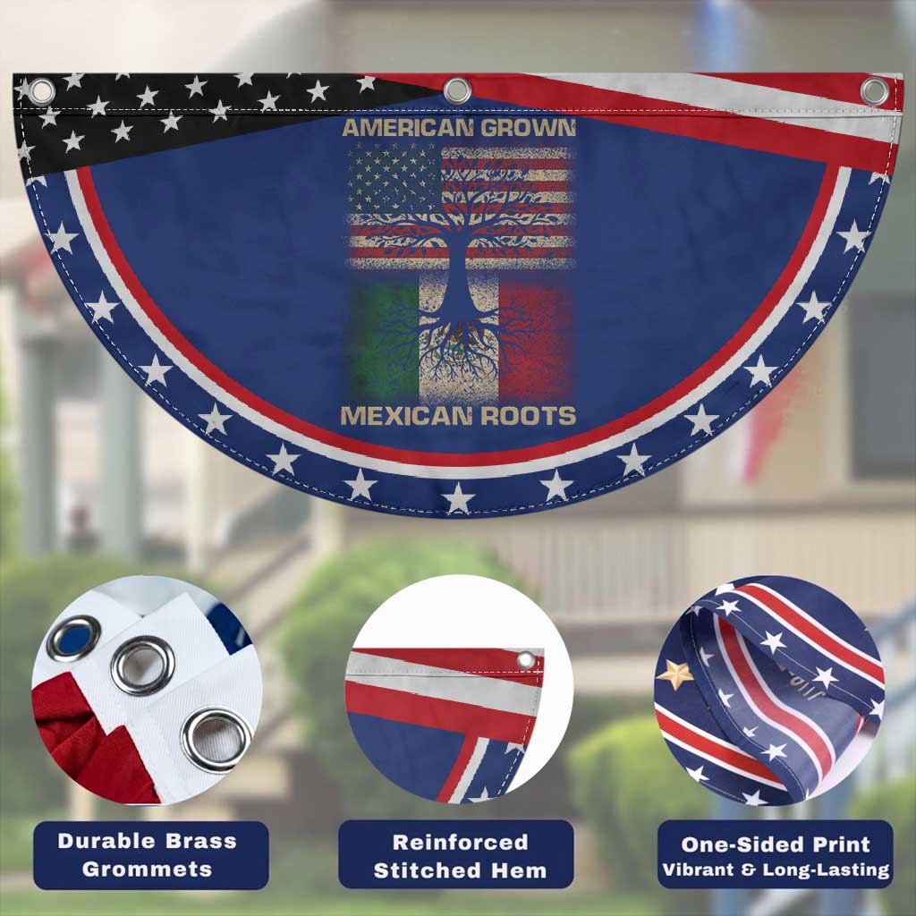 American Grown Mexican Roots Patriotic Fan Flag Retro Mexico America Flag