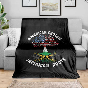 American Grown Jamaican Roots Throw Blanket Retro USA Jamaica Flag TS10 Print Your Wear
