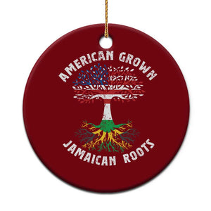 American Grown Jamaican Roots Ceramic Ornament Retro USA Jamaica Flag TS10 1pc Red Print Your Wear
