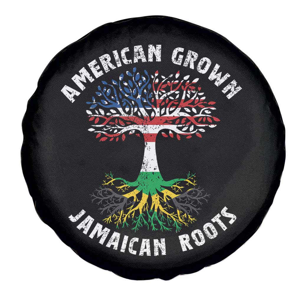 American Grown Jamaican Roots Spare Tire Cover Retro USA Jamaica Flag TS10 Print Your Wear