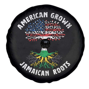 American Grown Jamaican Roots Spare Tire Cover Retro USA Jamaica Flag TS10 Print Your Wear