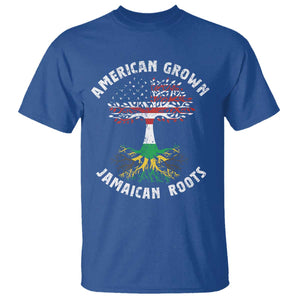 American Grown Jamaican Roots T Shirt Retro USA Jamaica Flag TS10 Royal Blue Print Your Wear