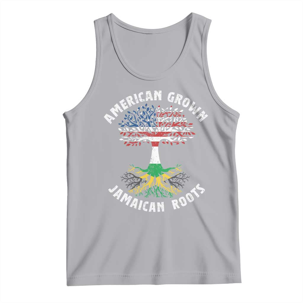 American Grown Jamaican Roots Tank Top Retro USA Jamaica Flag TS10 Athletic Heather Print Your Wear