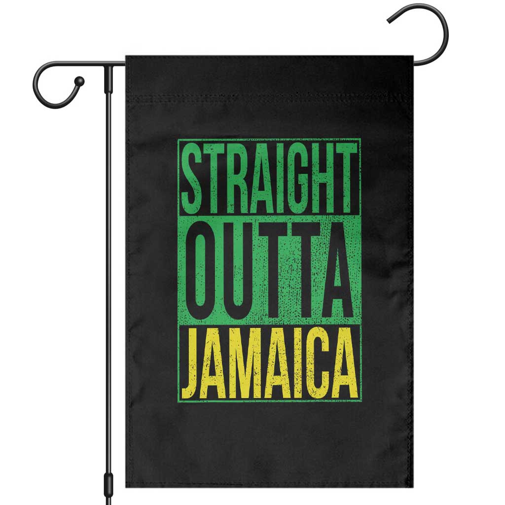 Straight Outta Jamaica Garden Flag Cool Jamaican Travel Vacation TS10 Black Print Your Wear