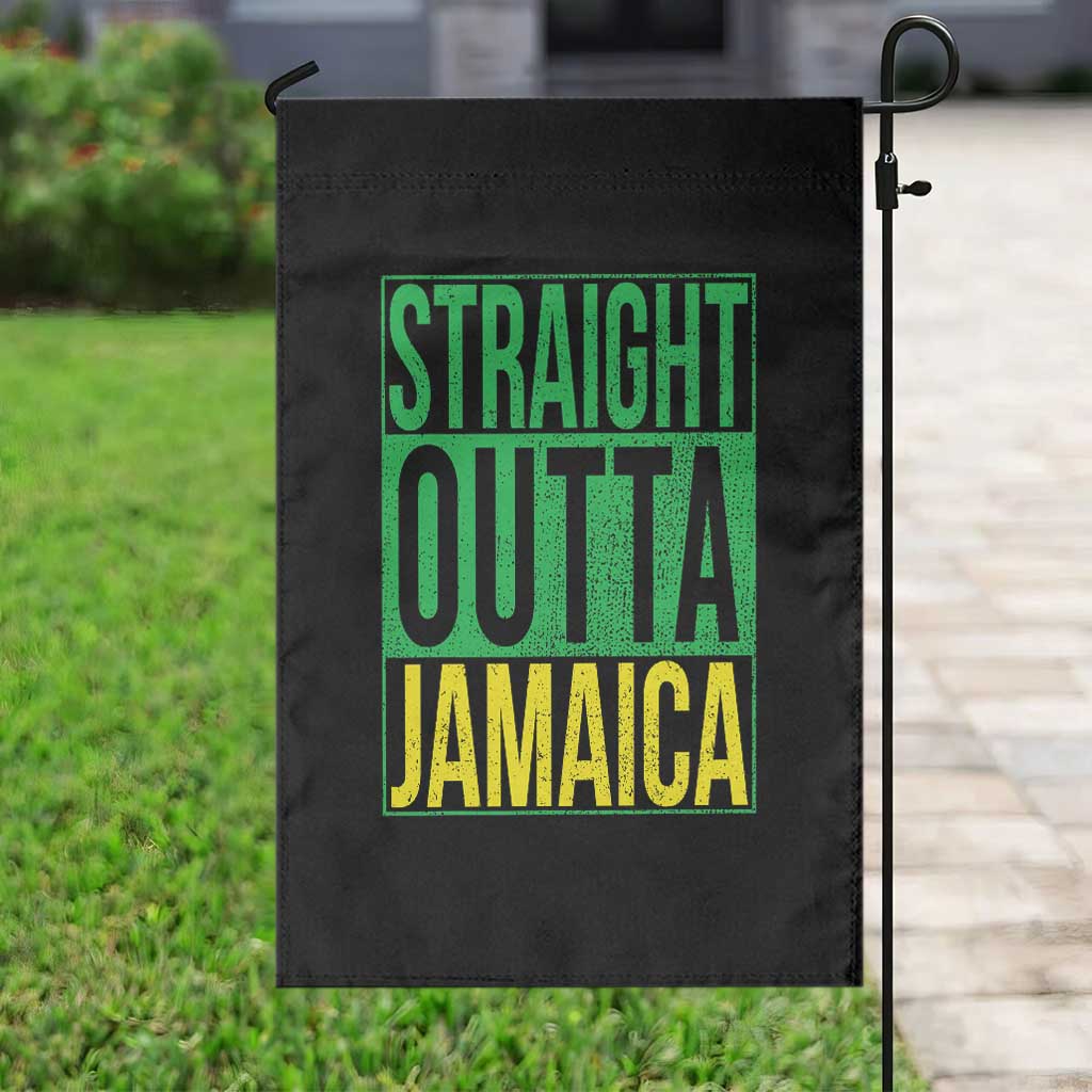 Straight Outta Jamaica Garden Flag Cool Jamaican Travel Vacation TS10 Print Your Wear