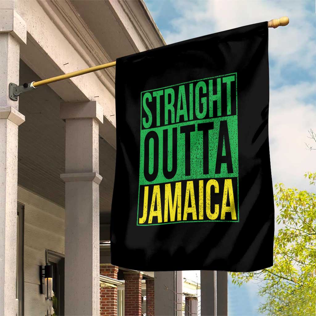 Straight Outta Jamaica Garden Flag Cool Jamaican Travel Vacation TS10 Print Your Wear