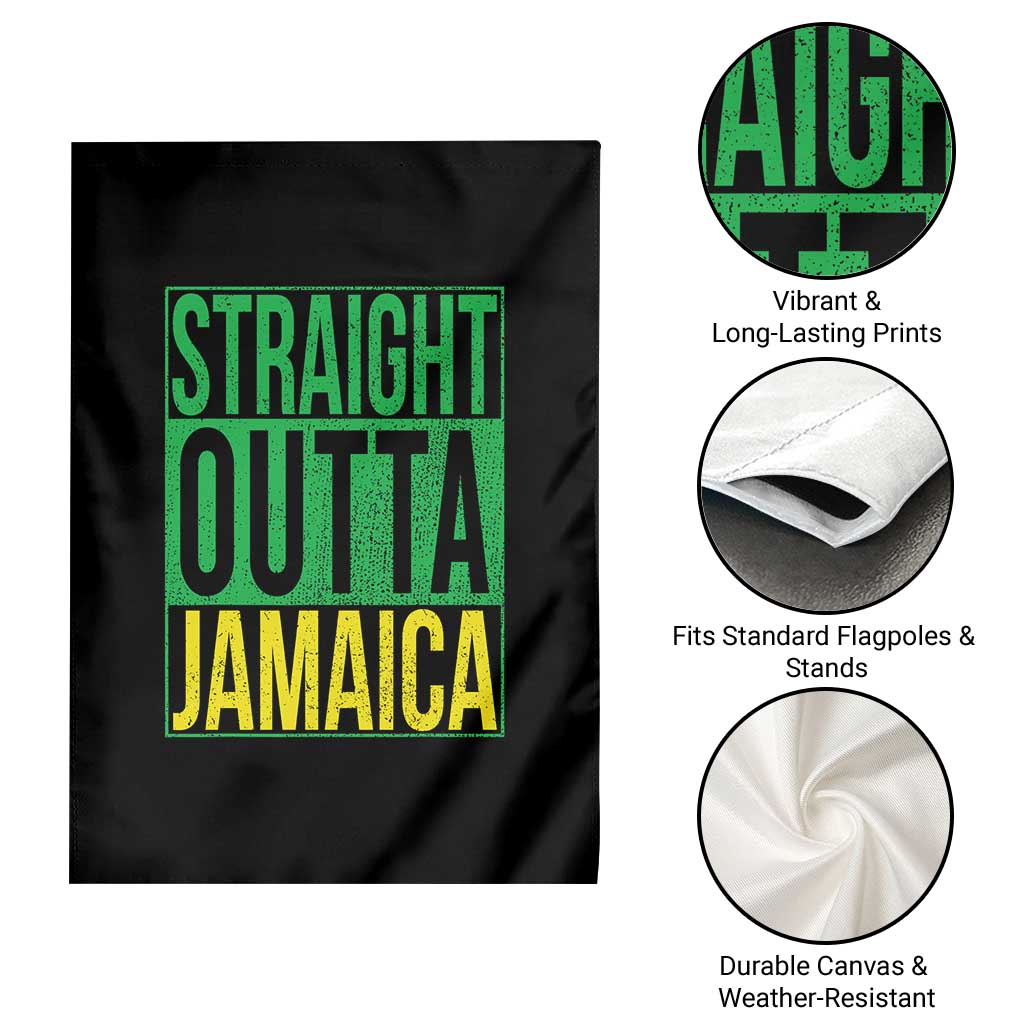 Straight Outta Jamaica Garden Flag Cool Jamaican Travel Vacation TS10 Print Your Wear