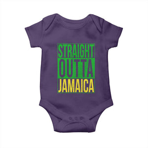 Straight Outta Jamaica Baby Onesie Cool Jamaican Travel Vacation TS10 Purple Print Your Wear