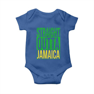Straight Outta Jamaica Baby Onesie Cool Jamaican Travel Vacation TS10 Royal Blue Print Your Wear
