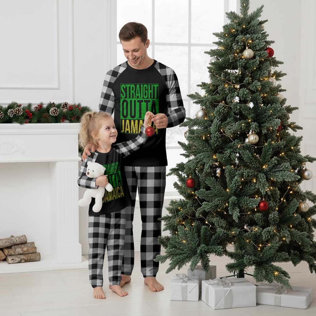Straight Outta Jamaica Plaid Pajama Set Cool Jamaican Travel Vacation TS10 White Plaid Print Your Wear