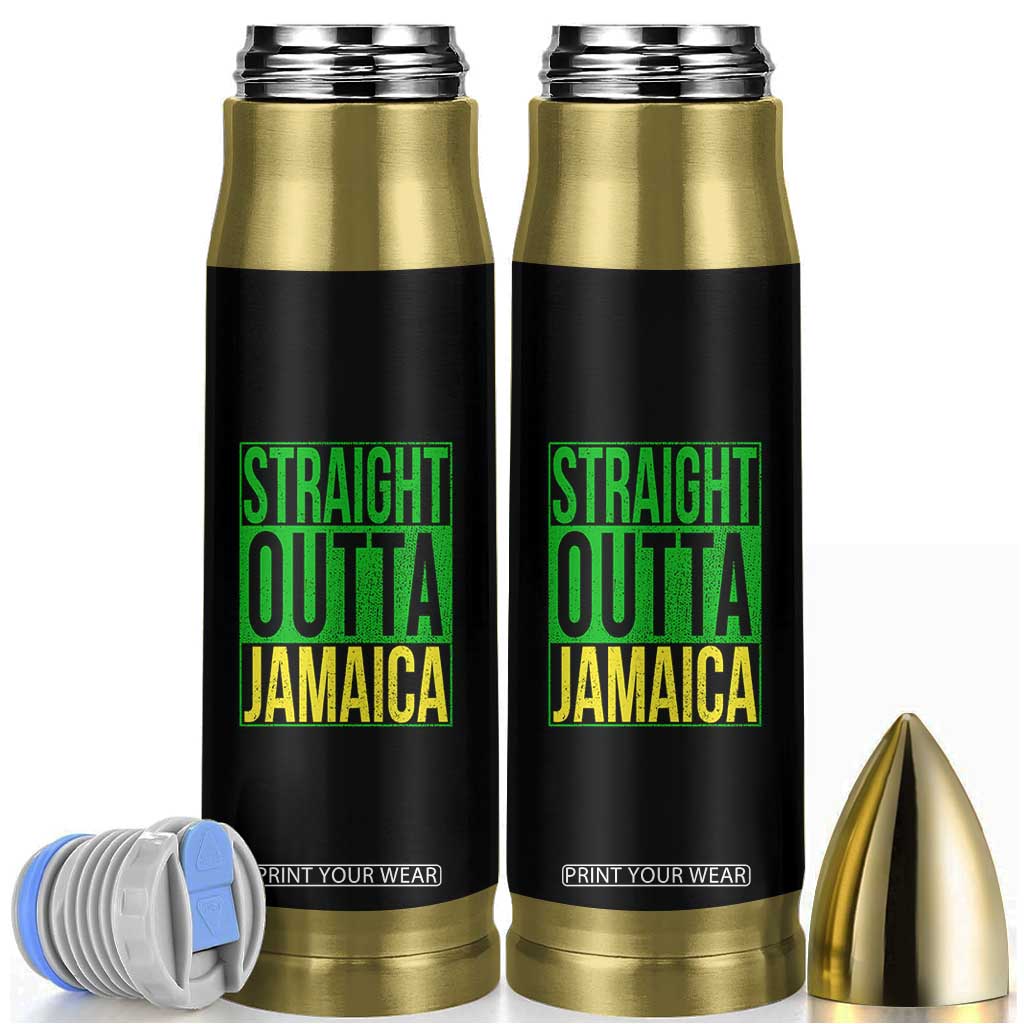 Straight Outta Jamaica Bullet Tumbler Cool Jamaican Travel Vacation TS10 Black Print Your Wear