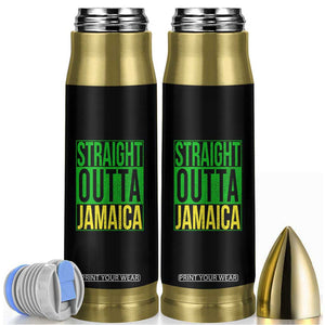Straight Outta Jamaica Bullet Tumbler Cool Jamaican Travel Vacation TS10 Black Print Your Wear