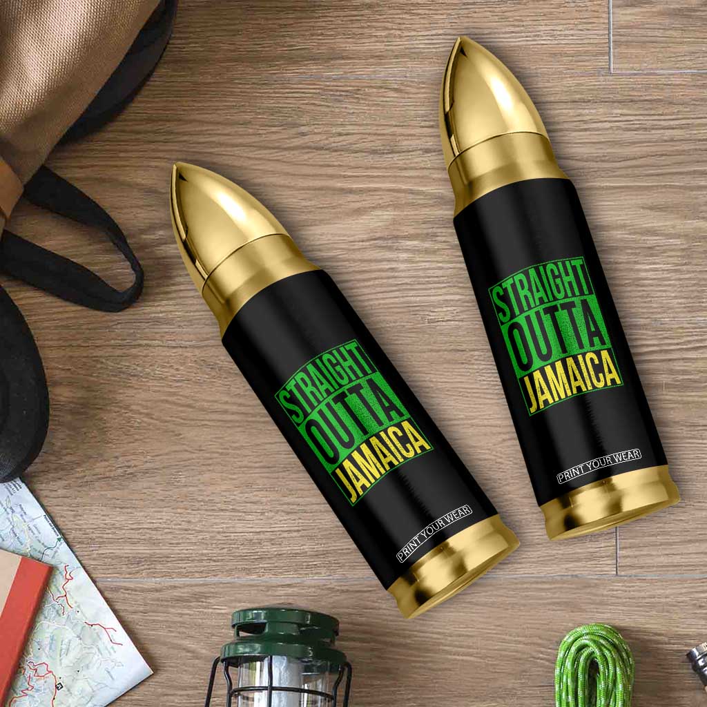 Straight Outta Jamaica Bullet Tumbler Cool Jamaican Travel Vacation TS10 Print Your Wear