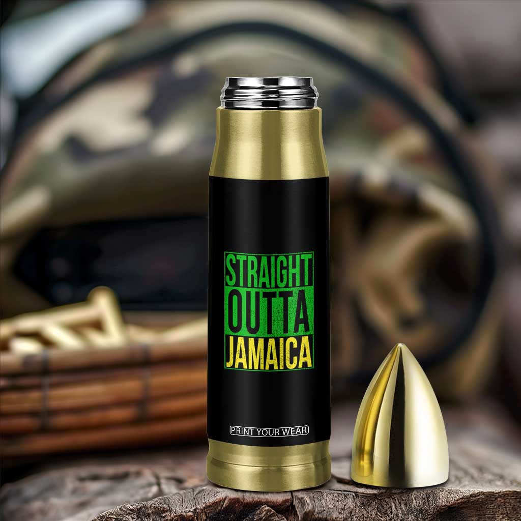 Straight Outta Jamaica Bullet Tumbler Cool Jamaican Travel Vacation TS10 Print Your Wear