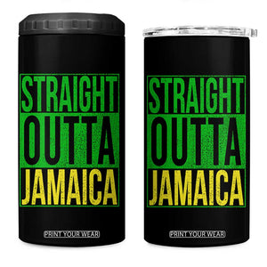 Straight Outta Jamaica 4 in 1 Can Cooler Tumbler Cool Jamaican Travel Vacation TS10 One Size: 16 oz Black Print Your Wear