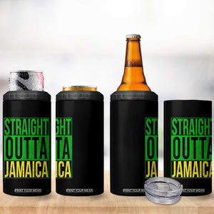 Straight Outta Jamaica 4 in 1 Can Cooler Tumbler Cool Jamaican Travel Vacation TS10 Print Your Wear