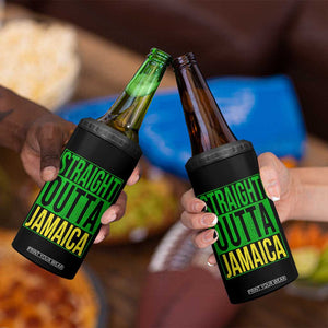 Straight Outta Jamaica 4 in 1 Can Cooler Tumbler Cool Jamaican Travel Vacation TS10 Print Your Wear