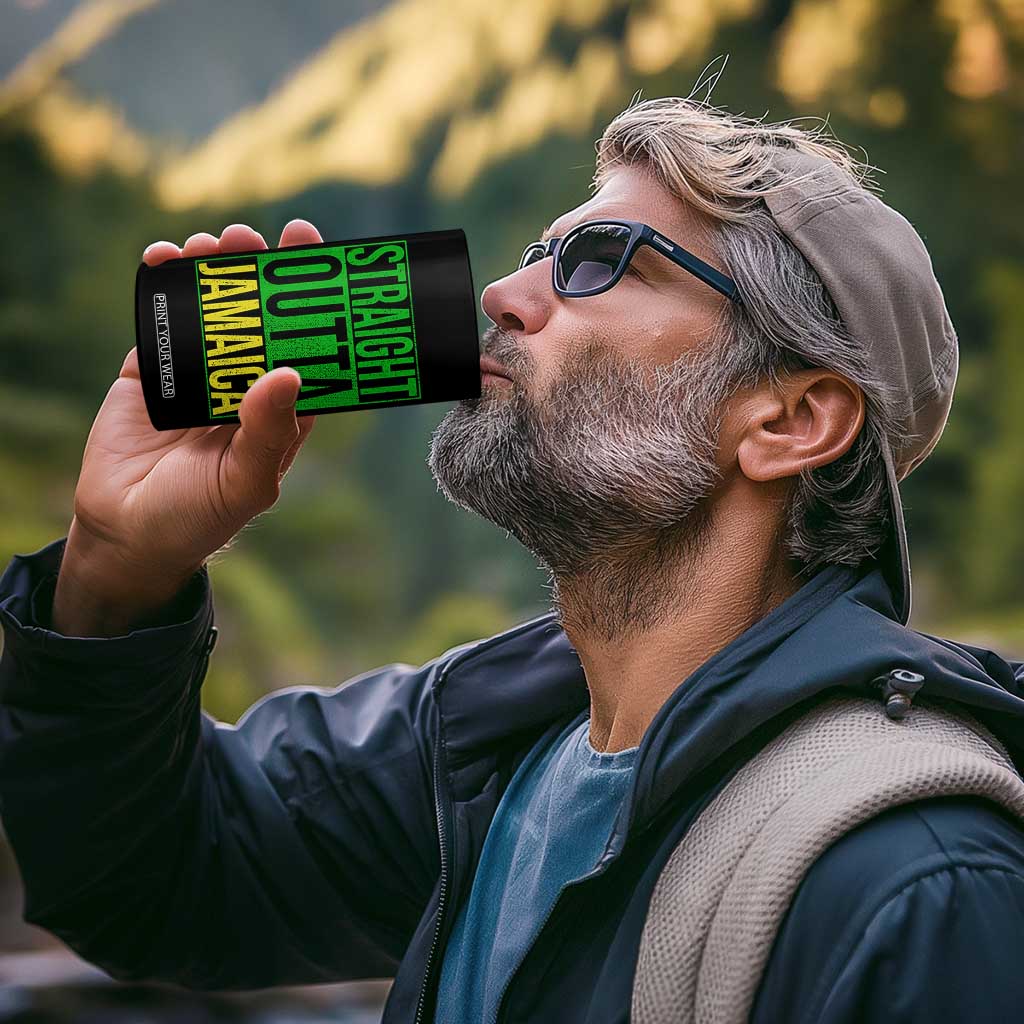Straight Outta Jamaica 4 in 1 Can Cooler Tumbler Cool Jamaican Travel Vacation TS10 Print Your Wear