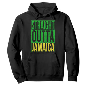 Straight Outta Jamaica Hoodie Cool Jamaican Travel Vacation TS10 Black Print Your Wear