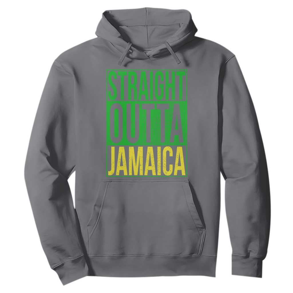Straight Outta Jamaica Hoodie Cool Jamaican Travel Vacation TS10 Charcoal Print Your Wear