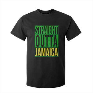 Straight Outta Jamaica T Shirt For Kid Cool Jamaican Travel Vacation TS10 Black Print Your Wear