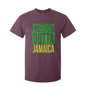 Straight Outta Jamaica T Shirt For Kid Cool Jamaican Travel Vacation TS10 Maroon Print Your Wear