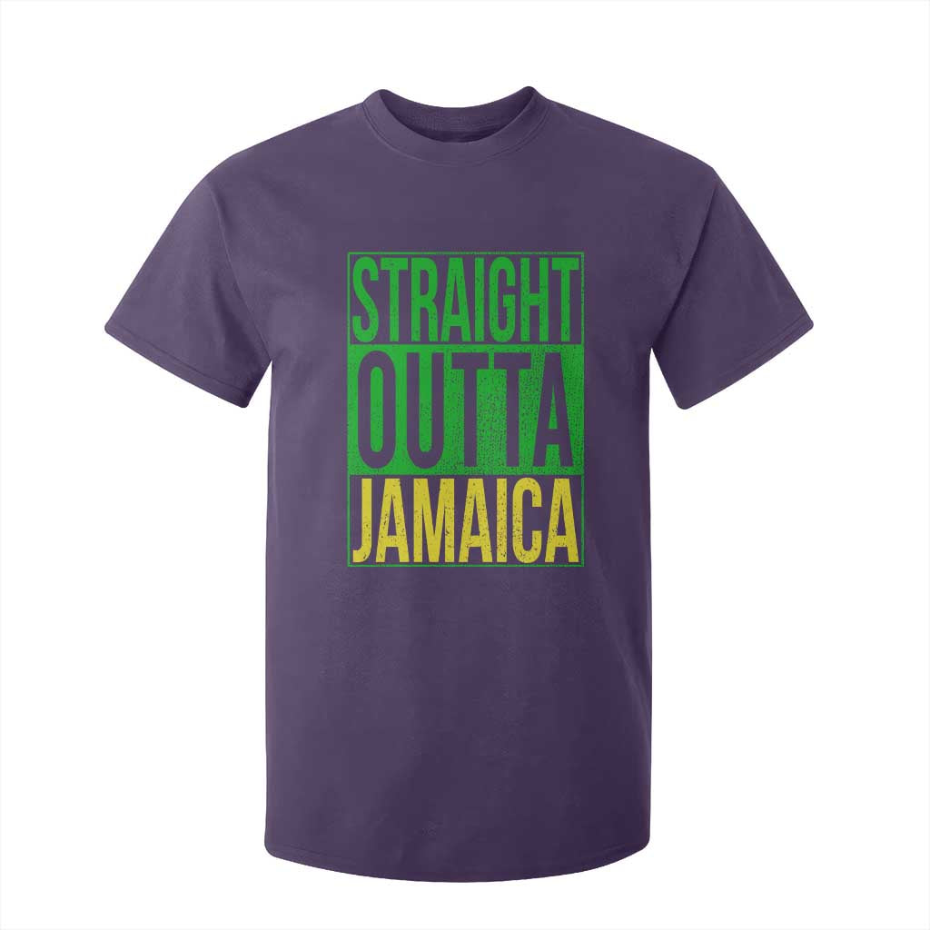 Straight Outta Jamaica T Shirt For Kid Cool Jamaican Travel Vacation TS10 Purple Print Your Wear