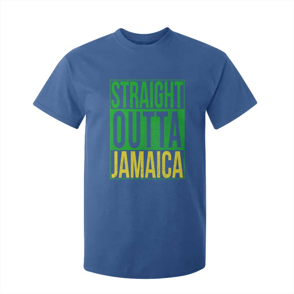 Straight Outta Jamaica T Shirt For Kid Cool Jamaican Travel Vacation TS10 Royal Blue Print Your Wear