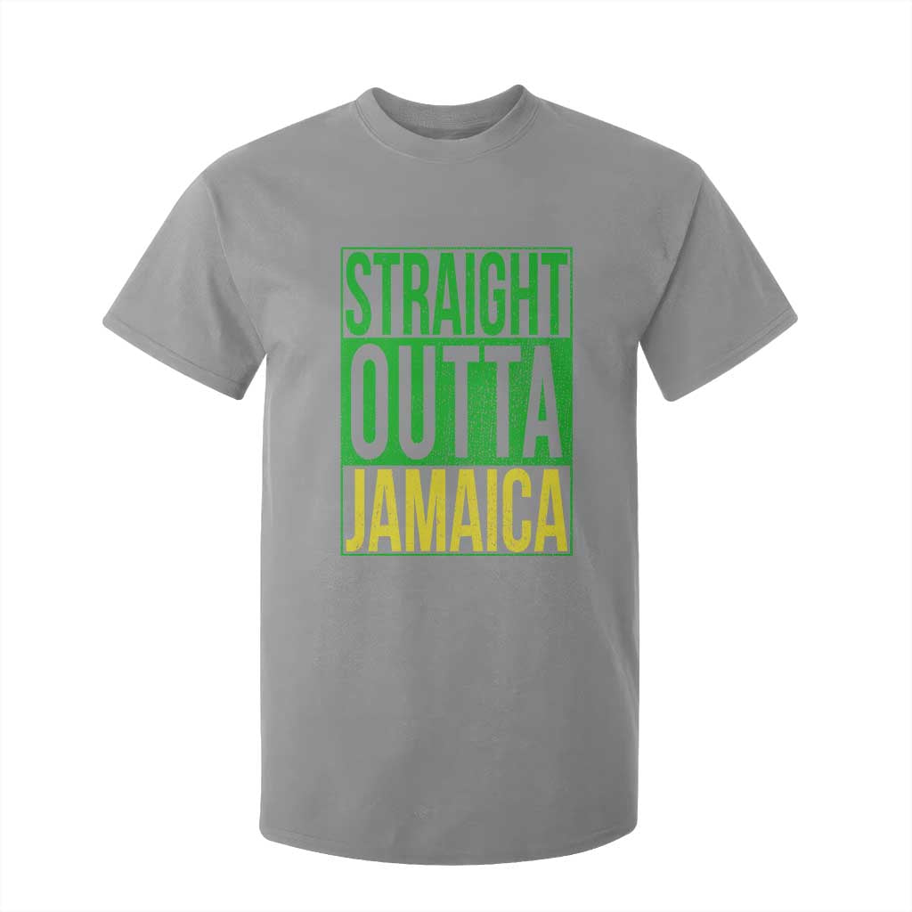 Straight Outta Jamaica T Shirt For Kid Cool Jamaican Travel Vacation TS10 Sport Gray Print Your Wear