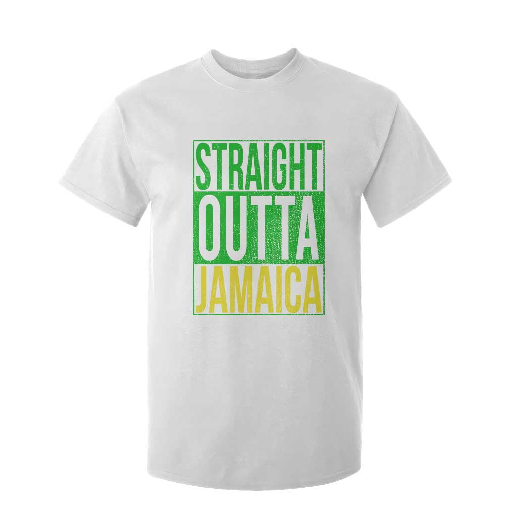 Straight Outta Jamaica T Shirt For Kid Cool Jamaican Travel Vacation TS10 White Print Your Wear