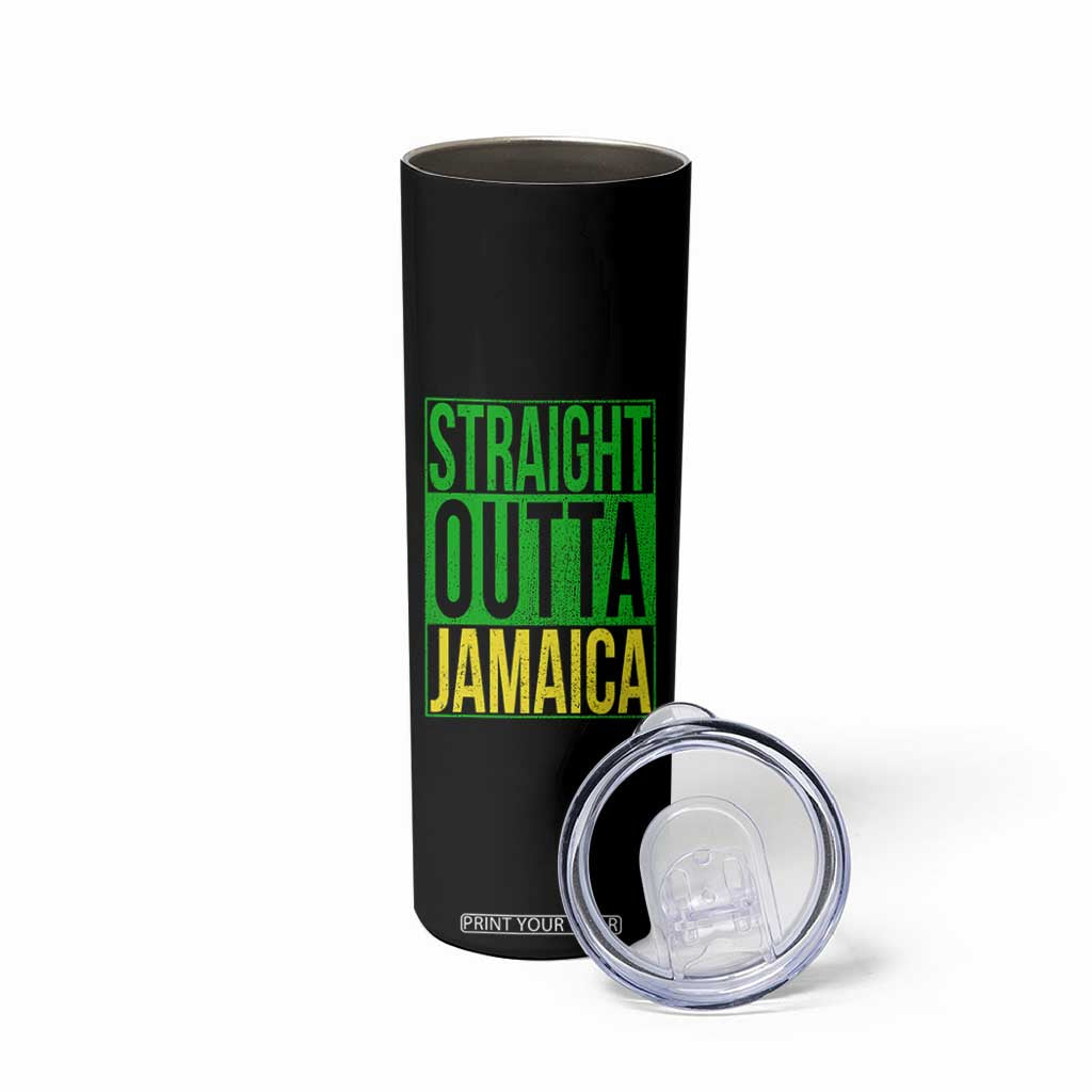 Straight Outta Jamaica Skinny Tumbler Cool Jamaican Travel Vacation TS10 Print Your Wear