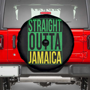 Straight Outta Jamaica Spare Tire Cover Cool Jamaican Travel Vacation TS10 Black Print Your Wear