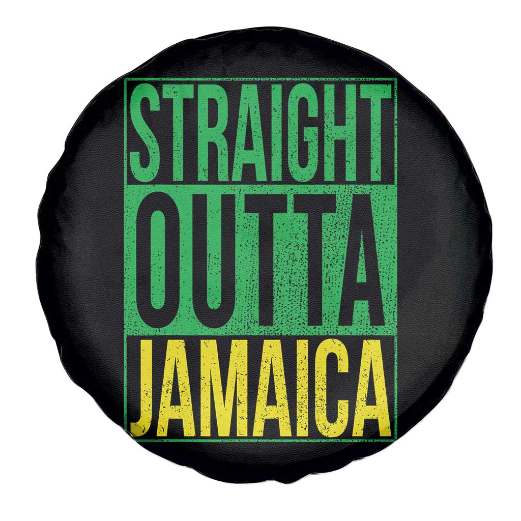 Straight Outta Jamaica Spare Tire Cover Cool Jamaican Travel Vacation TS10 Print Your Wear