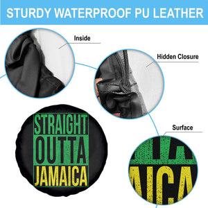 Straight Outta Jamaica Spare Tire Cover Cool Jamaican Travel Vacation TS10 Print Your Wear