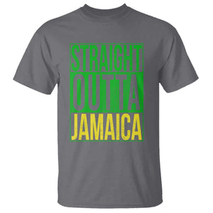 Straight Outta Jamaica T Shirt Cool Jamaican Travel Vacation TS10 Charcoal Print Your Wear