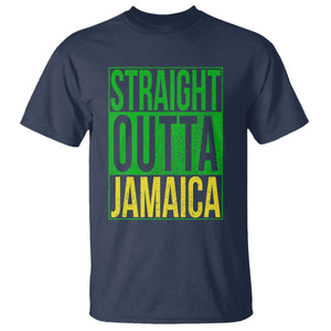 Straight Outta Jamaica T Shirt Cool Jamaican Travel Vacation TS10 Navy Print Your Wear