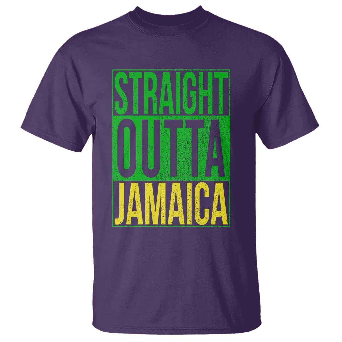 Straight Outta Jamaica T Shirt Cool Jamaican Travel Vacation TS10 Purple Print Your Wear
