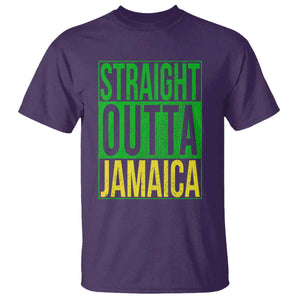 Straight Outta Jamaica T Shirt Cool Jamaican Travel Vacation TS10 Purple Print Your Wear