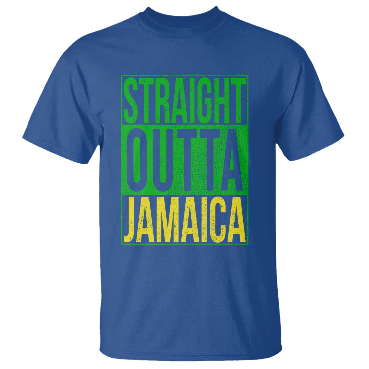 Straight Outta Jamaica T Shirt Cool Jamaican Travel Vacation TS10 Royal Blue Print Your Wear