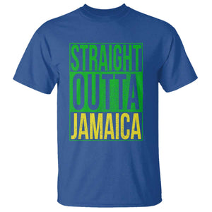 Straight Outta Jamaica T Shirt Cool Jamaican Travel Vacation TS10 Royal Blue Print Your Wear