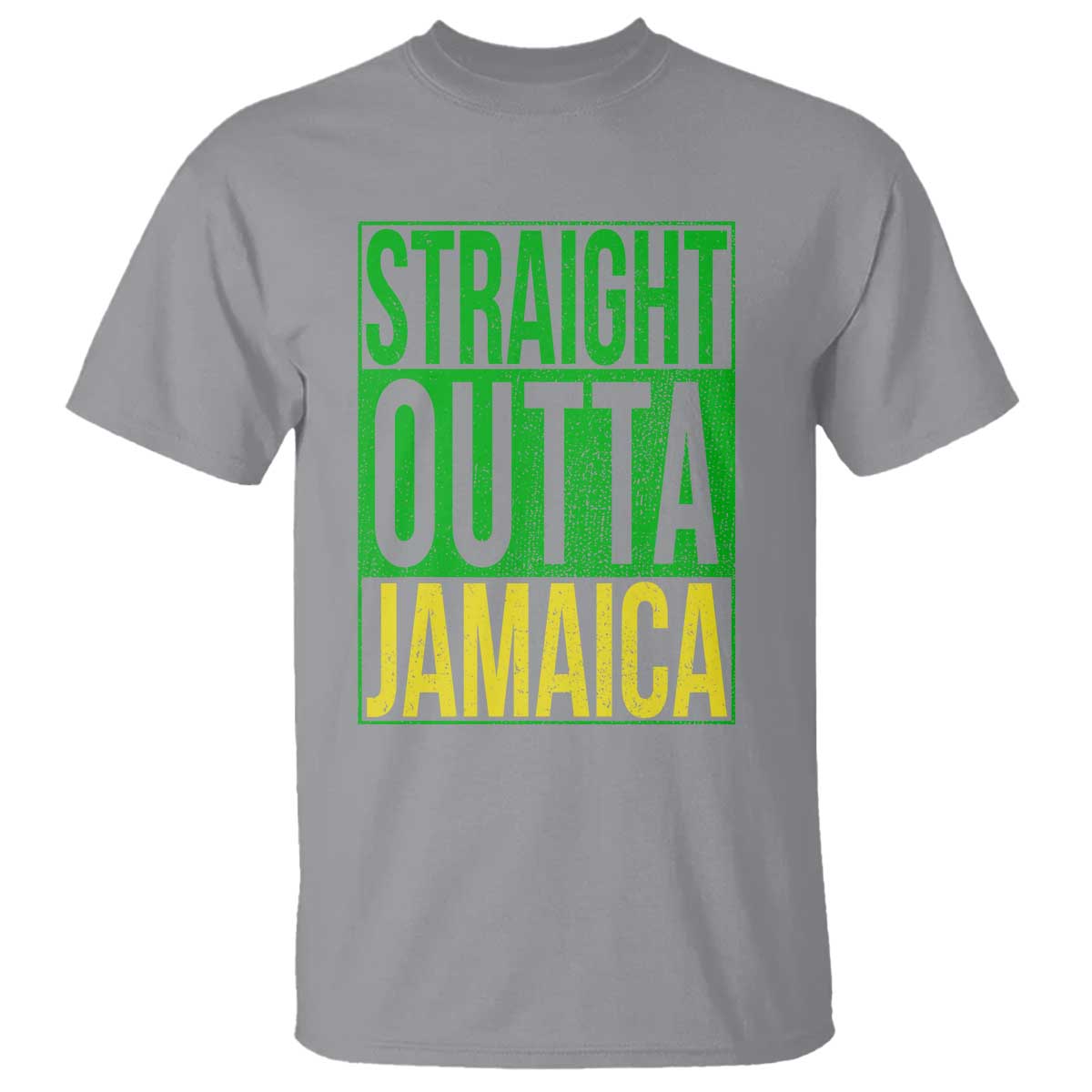 Straight Outta Jamaica T Shirt Cool Jamaican Travel Vacation TS10 Sport Gray Print Your Wear