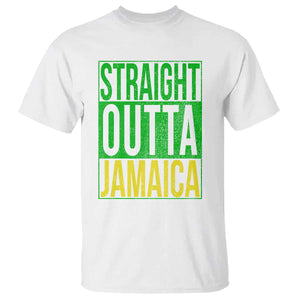 Straight Outta Jamaica T Shirt Cool Jamaican Travel Vacation TS10 White Print Your Wear