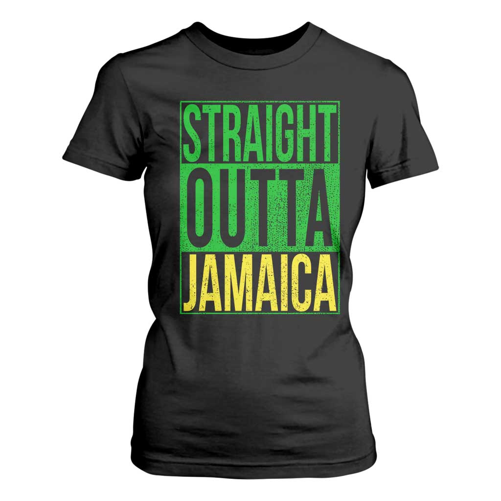 Straight Outta Jamaica T Shirt For Women Cool Jamaican Travel Vacation TS10 Black Print Your Wear