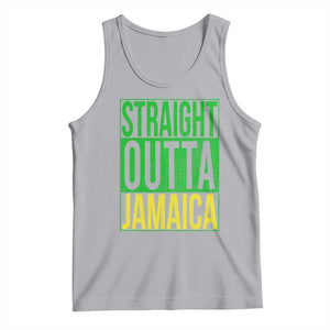 Straight Outta Jamaica Tank Top Cool Jamaican Travel Vacation TS10 Athletic Heather Print Your Wear