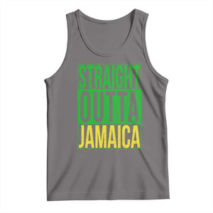 Straight Outta Jamaica Tank Top Cool Jamaican Travel Vacation TS10 Deep Heather Print Your Wear