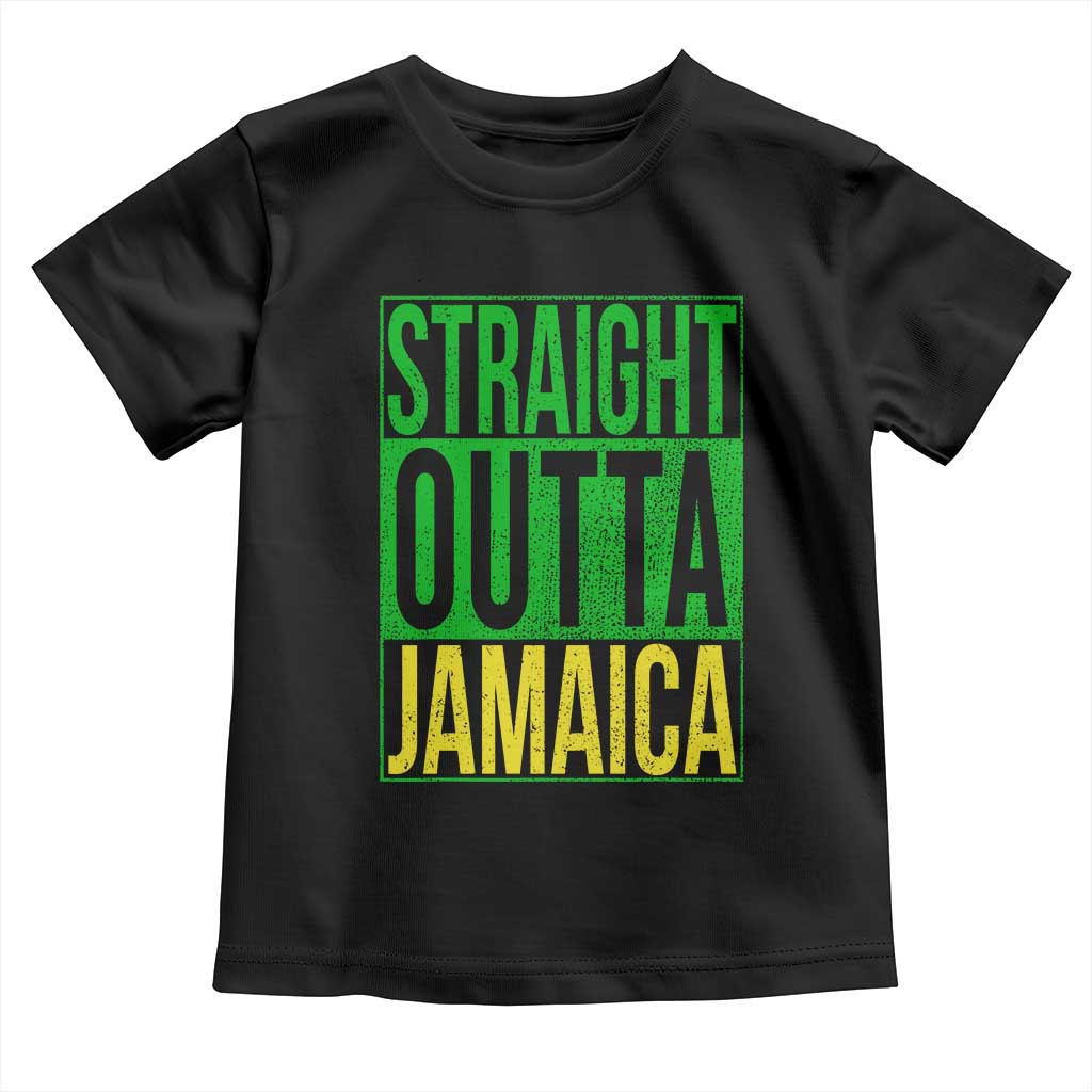 Straight Outta Jamaica Toddler T Shirt Cool Jamaican Travel Vacation TS10 Black Print Your Wear
