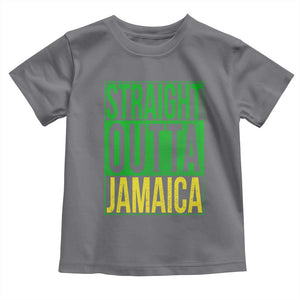 Straight Outta Jamaica Toddler T Shirt Cool Jamaican Travel Vacation TS10 Charcoal Print Your Wear