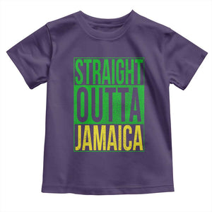 Straight Outta Jamaica Toddler T Shirt Cool Jamaican Travel Vacation TS10 Purple Print Your Wear