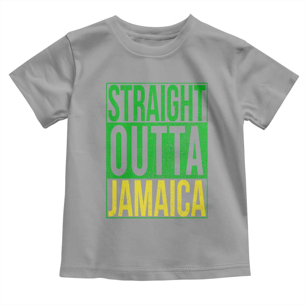 Straight Outta Jamaica Toddler T Shirt Cool Jamaican Travel Vacation TS10 Sport Gray Print Your Wear
