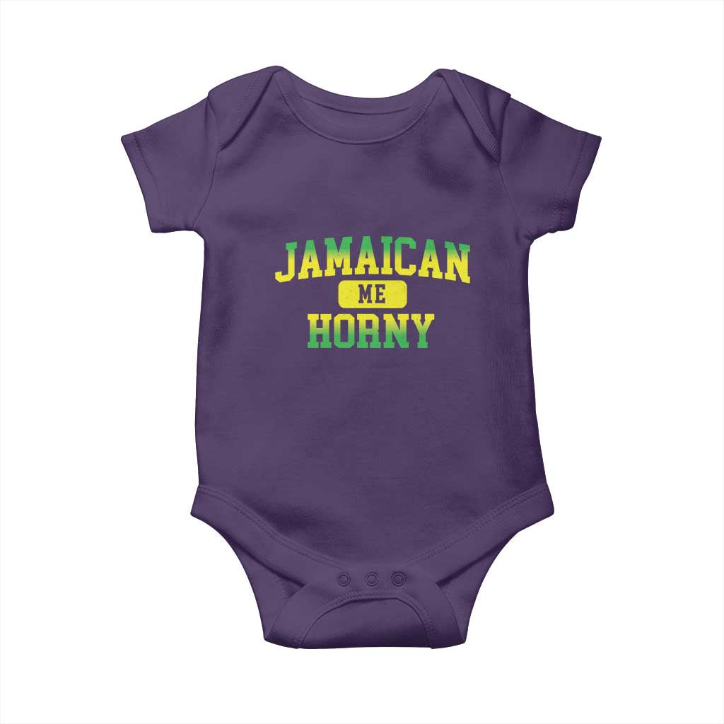Jamaican Me Horny Baby Onesie Funny Caribbean Party TS10 Purple Print Your Wear